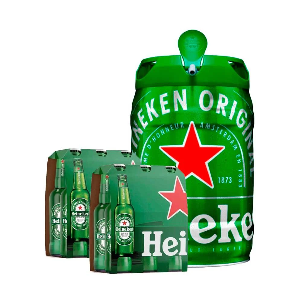 Kit Heineken Barril 5l + 12 Long Necks 330ml