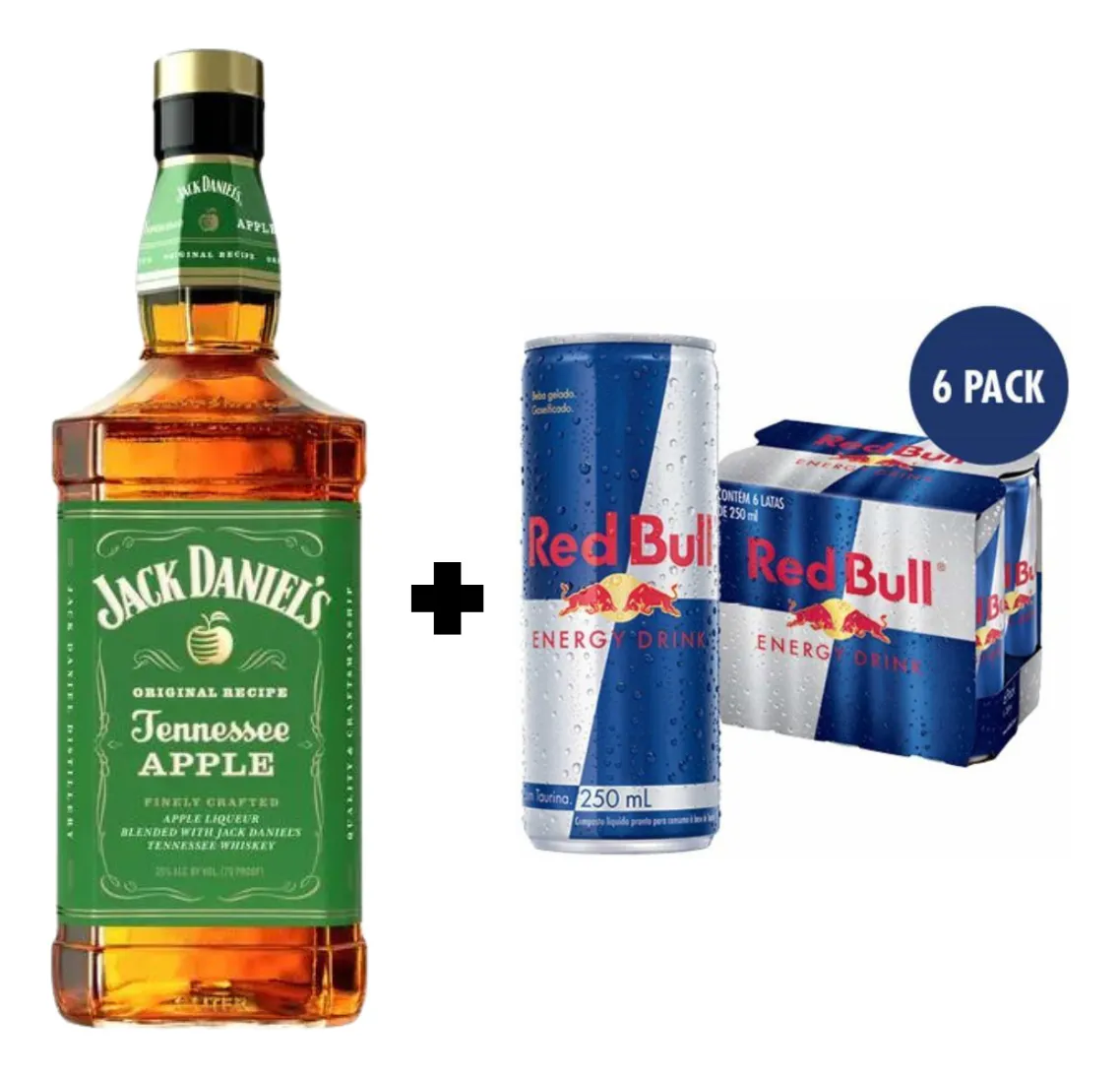 Combo Jack Daniel's Apple 1 L + 6 Red Bull
