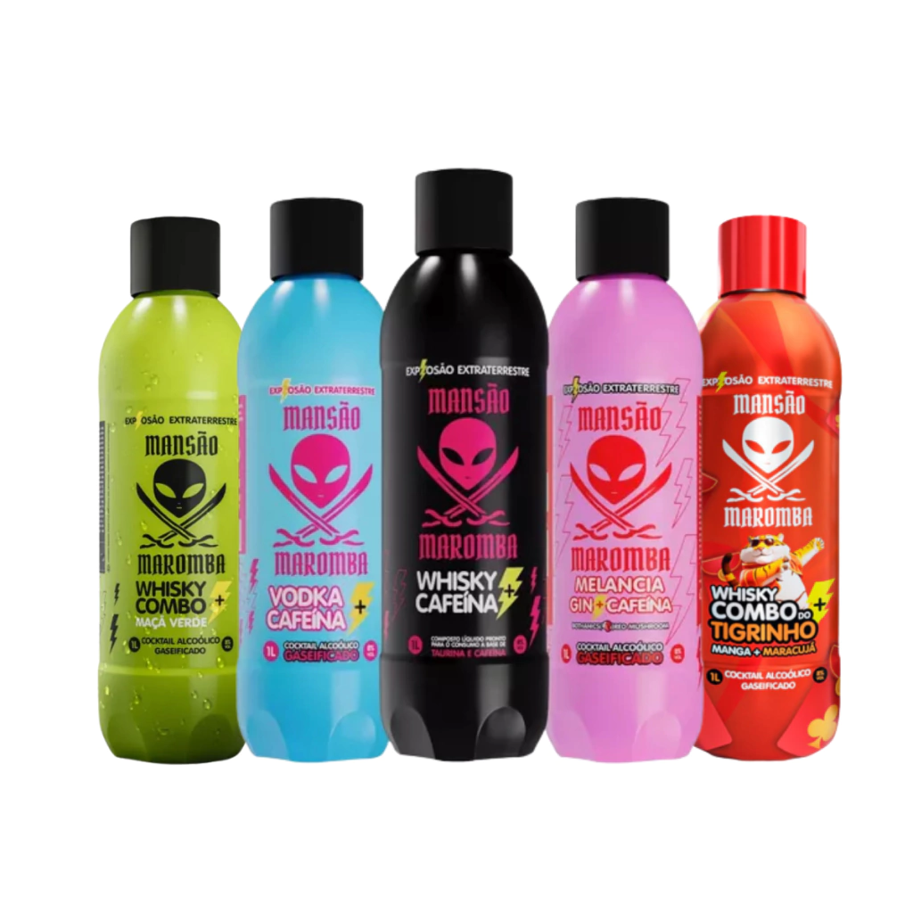 Kit 5x1 Drinks Mansão Maromba 1litro Sortidos